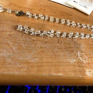 SILPADA RETIRED STERLING CLEAR GLASS BEADS LARIAT NECKLACE 35" N1503 .925 NEW